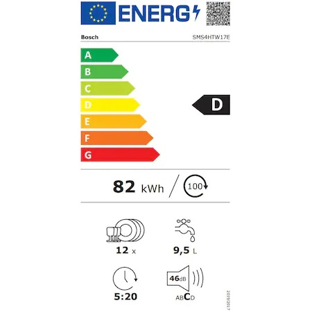 Eticheta energetica Bosch SMS4HTW17E