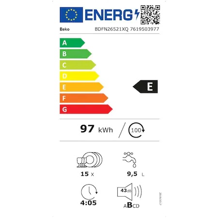 Etichete energetica Beko BDFN26521XQ