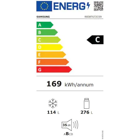 Eficienta energetica Samsung RB38T672CS9/EF