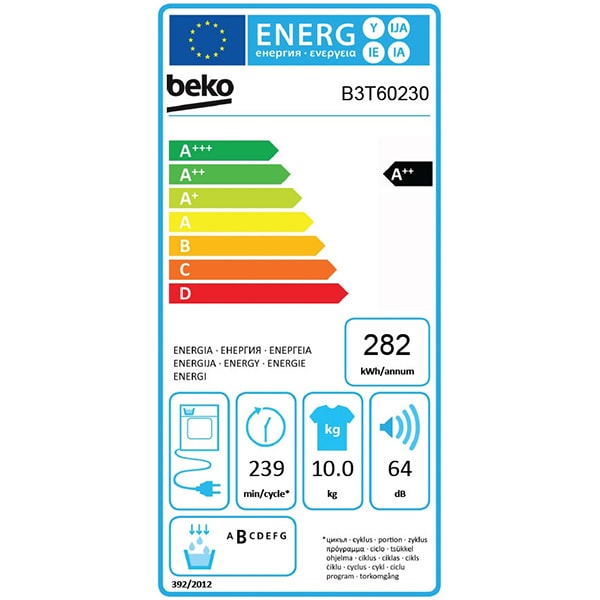 Eficienta energetica Beko B3T60230