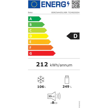 Eficienta energetica Beko B5RCNA405LXBR