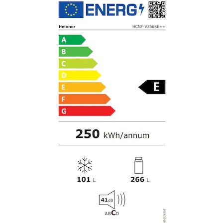 Eficienta energetica Heinner HCNF-V366SE++