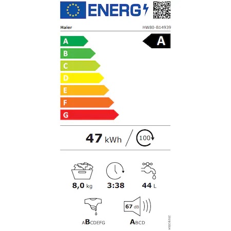 Eficienta energetica Haier HW80-B14939-S