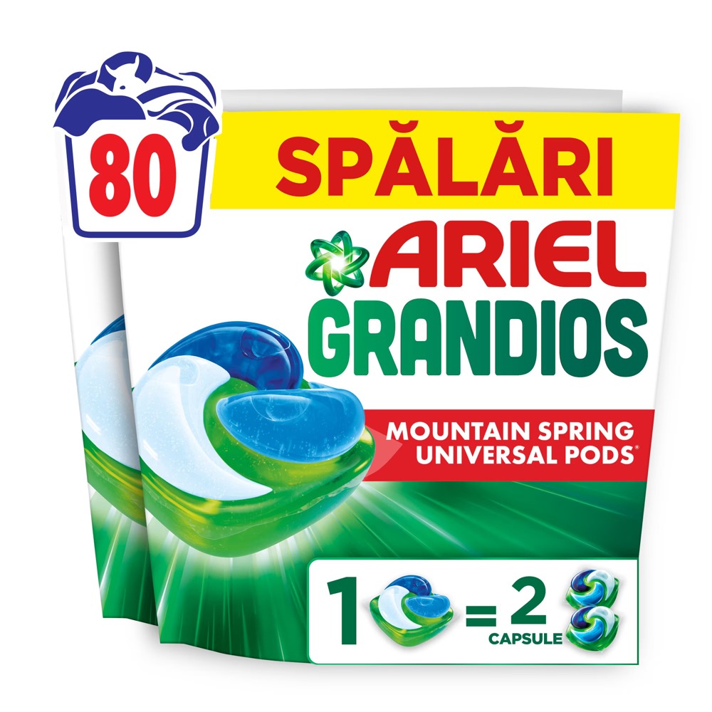 Ariel Grandios Allin1 PODS Mountain Spring — Capsule · 80 spălări